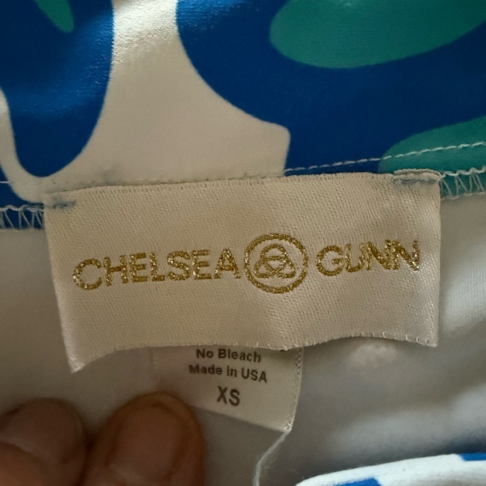 Chelsea Gunn Blue and White Patterned Dress size XS - Picture 5 of 6